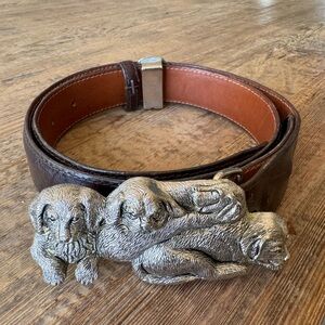 Vintage Wathne Puppies Belt with brown croc belt size 30